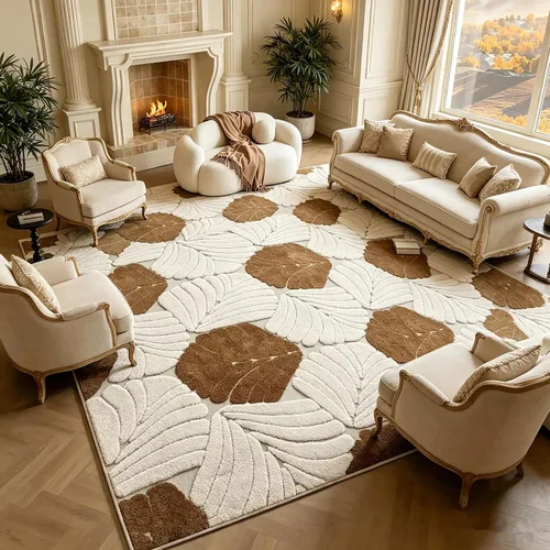Miniatura 11 de UKELER Tapete antideslizante para puerta, alfombras de acento modernas para entrada, estilo romántico campestre americano, alfombras de algodón