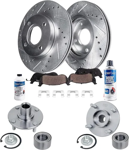 Miniatura 176 de Detroit Axle - Kit de nudillos de dirección delantera izquierda para Ford Edge Lincoln MKX 07-10, cojinete de rueda del lado del conductor, nudillo