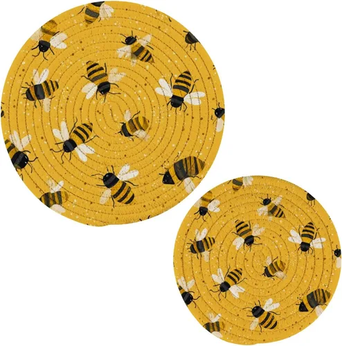 Miniatura 17 de Naanle Juego de salvamanteles de algodón moderno con diseño de estrellas y bandera de Estados Unidos para el 4 de julio, 2 posavasos redondos