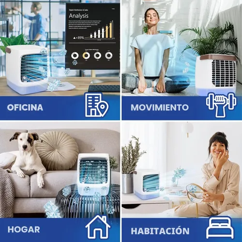 Miniatura 7 de ChillWell Enfriador de aire evaporativo 2.0 para habitación, mini enfriadores portátiles de pantano de 4 velocidades con humidificador Unidad