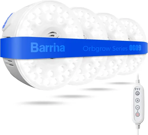 Miniatura 12 de Barrina Orbgrow OG09 Puck - Luz LED de crecimiento, 5000K 9W (equivalente a 135 vatios), luces de plantas para plantas de interior de espectro