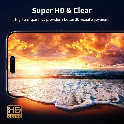Miniatura 6 de Fotbor [Paquete de 3+3] Protector de pantalla de privacidad para iPhone 13 Pro Max con protector de lente de cámara, cobertura completa privada
