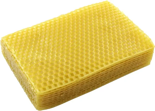 ZYAMY 10 hojas de cera de abejas de 5.1 x 3.5 pulgadas, marco de cera de colmena natural, equipo de apicultura para artesanía, fabricación de velas,