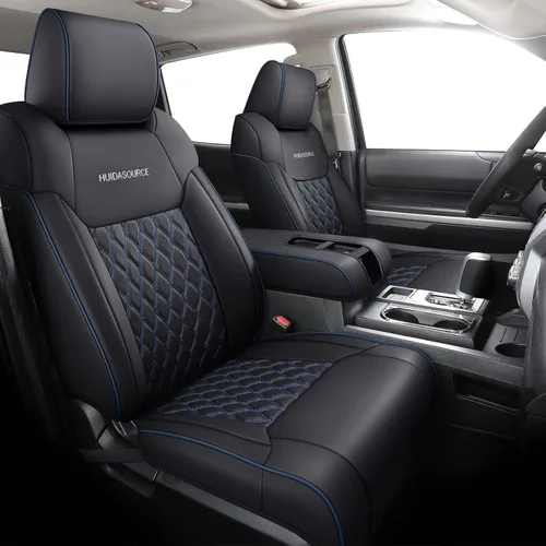 Miniatura 18 de Huidasource - Juego completo de fundas de asiento para Dodge Ram, fundas impermeables de cuero para camioneta pickup, con cobertura total, protector