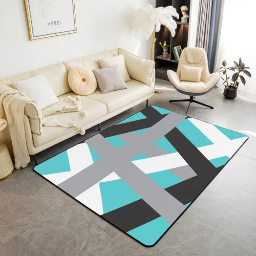 Miniatura 10 de jejeloiu Alfombra de decoración de mármol negro y dorado, alfombra para sala de estar, dormitorio, para niños, niñas, adolescentes, decoración