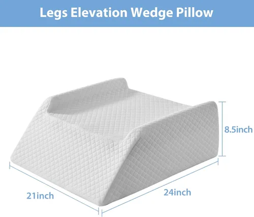 Miniatura 6 de Almohada de elevación de piernas para la circulación sanguínea después de la cirugía y la hinchazón, almohada de cuña para el alivio del dolor