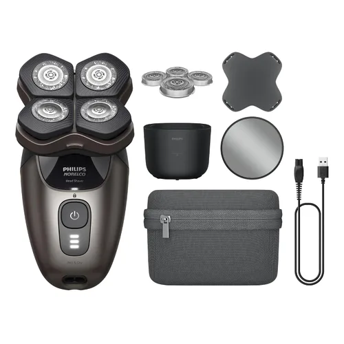 Miniatura 11 de Philips Norelco Head Shaver Pro 9000 Series - Afeitadora de calavera para hombres y mujeres, cabezal flexible de 360° y cuchillas ComfortCut para un