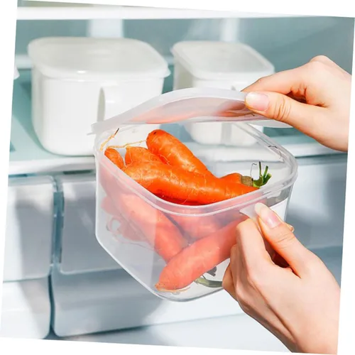 Miniatura 3 de 2 recipientes herméticos para almacenamiento de alimentos con tapas, contenedores de plástico transparente para cocina y refrigerador, ideal