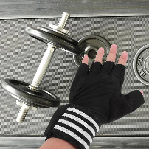 Miniatura 5 de Anti-Skid Half-Finger Workout Gloves for Men and Women Breathable Fitness Gloves with Sweat Absorption for Outdoor Cycling Weightlifting and Gym