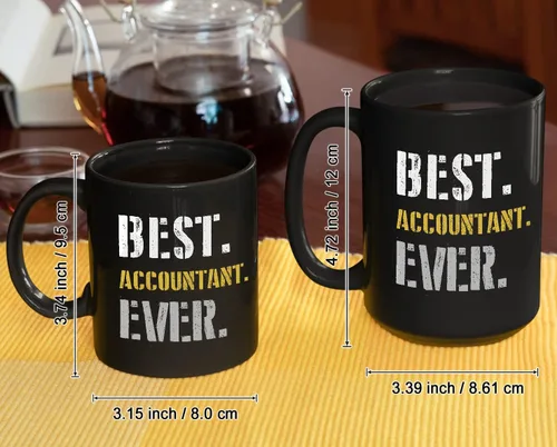 Miniatura 7 de Best Accountant Ever - Taza de regalo divertida y única, regalo para compañeros de trabajo, regalo para miembros de la familia, regalos