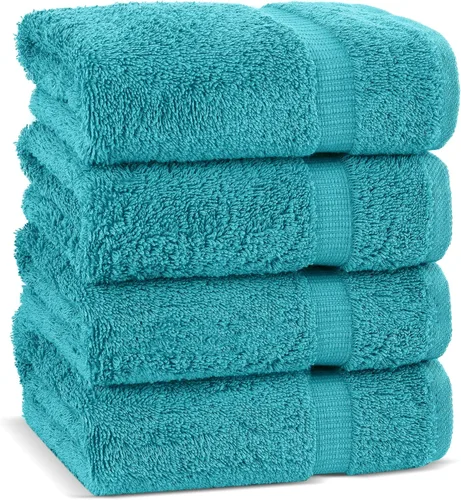 Miniatura 37 de Chakir Turkish Linens - Toallas turcas de alta calidad 100% algodón para baño, 13 x 13 pulgadas (6 toallas pequeñas, aguamarina)