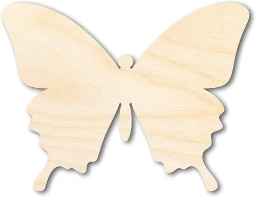 Mariposa de madera sin terminar | Insecto | Animal | Vida silvestre | Recorte artesanal | hasta 24 pulgadas DIY 24 pulgadas / 1/4 pulgadas