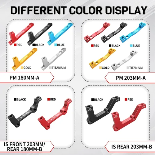 Miniatura 3 de BUCKLOS PM/es Adaptador de montaje de pinza de freno de disco delantero 180/7.992 in Accesorios de piezas de engranajes, adaptador de rotor
