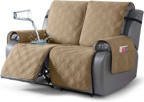 Miniatura 32 de TAOCOCO Fundas para Sillón de Dos Plazas Reclinable 100% Impermeables, Fundas Divididas para Loveseat Reclinable, Funda Antideslizante para Sofá
