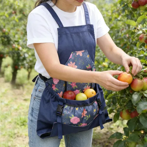 Miniatura 6 de Gardening Apron with Quick Release Pockets for Women and Men, Water Resistant Picking Pouch