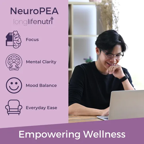 Miniatura 4 de LongLifeNutri NeuroPEA (Palmitoiletanolamida + luteolina 800 mg/100 mg) - Suplemento orgánico para el rendimiento nervioso, 180 cápsulas