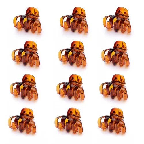 Miniatura 15 de Cobahom 24 pinzas pequeñas de plástico para cabello fino, accesorios de peinado antideslizantes para mujeres y niñas (negro, peinado)