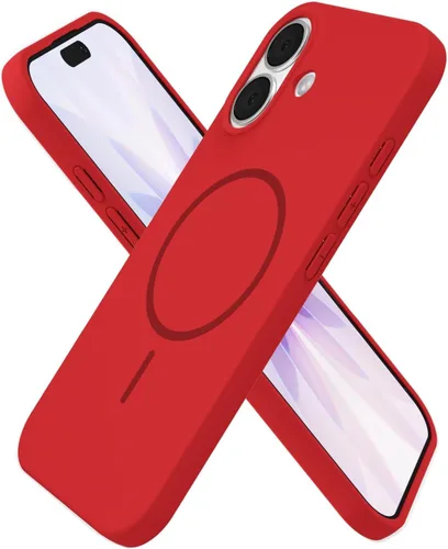 Miniatura 118 de oakxco Funda de silicona Mag Safe para iPhone 17 Pro Max, funda magnética delgada y fina compatible con carga inalámbrica MagSafe, bonita funda Negro
