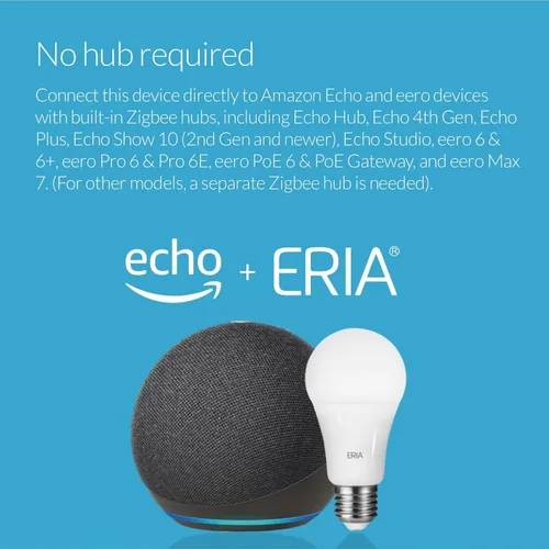 Miniatura 4 de ERIA Bombillas inteligentes, A19 ZigBee, blanco sintonizable de 800 lúmenes, funciona con Hue*, SmartThings, HA, Amazon Echo (4.ª generación)