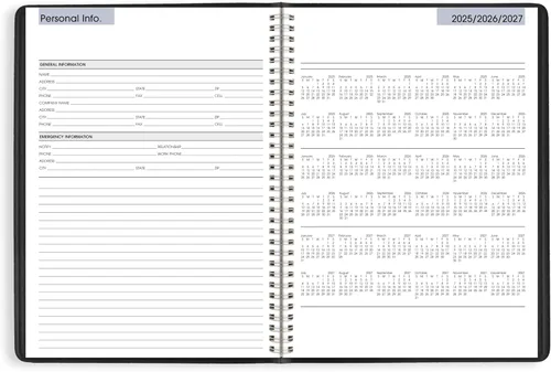 Miniatura 7 de AT-A-GLANCE Agenda de citas 2026, semanal, 8 x 11 pulgadas, grande, cuarto de hora, DayMinder, negro (G5200026)