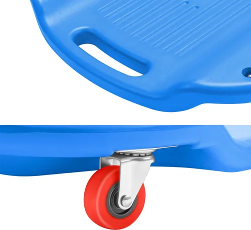 Miniatura 3 de DNA Motoring 38 pulgadas de plástico de perfil bajo con ruedas para garaje con bolsillos laterales y 6 ruedas, azul, TOOLS-00391