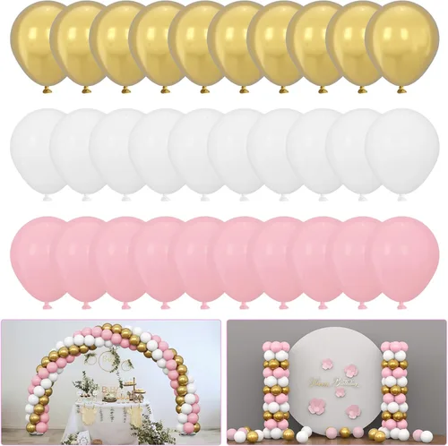 Miniatura 9 de YALLOVE Globos de látex de colores surtidos, juego de 120, 12 pulgadas para uso en helio o aire, globos gruesos para baby shower, cumpleaños