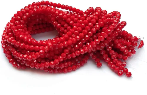 Miniatura 66 de Cuentas de vidrio Rondelle de 0.079 in para hacer joyas, cuentas espaciadoras de Briolette Crytal facetadas para pulseras, collares, aretes
