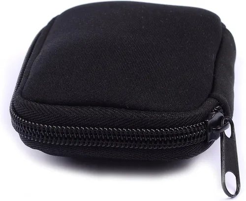Miniatura 3 de Negro Universal Neopreno Cremallera Auriculares Auriculares Dock Cargador Cable Organizador Electrónica Accesorios Caso Varios USB, Mp3, Carga