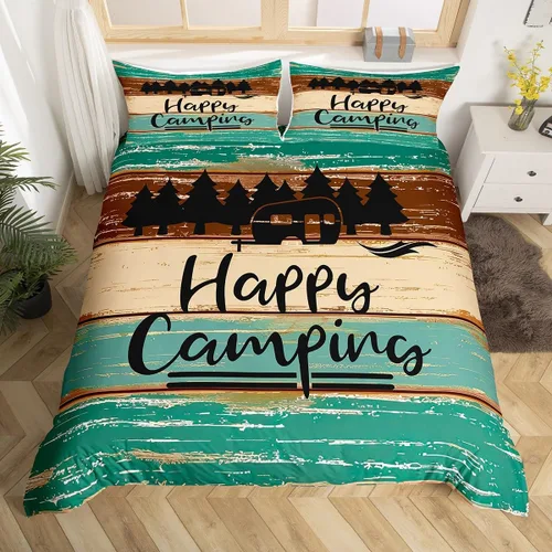 Miniatura 27 de Erosebridal Camper Bedding - Juego de ropa de cama de 2 piezas, estilo rústico de granja, juego de ropa de cama de campamento para adolescentes
