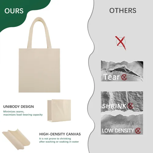Miniatura 6 de OKBA Bolsas de mano de sublimación, bolsas de poliéster para sublimación, personalizaciones de bricolaje bolsas de lona en blanco de 12.2 x 14.2
