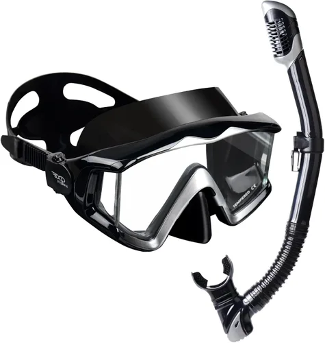 Miniatura 23 de Máscara de buceo Pano 3 para adultos, máscara de esnórquel de vidrio templado, máscara de natación antivaho sin fugas, gafas de natación con Azul