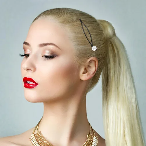 Miniatura 3 de 10 pinzas y pasadores geométricos de metal para el cabello, accesorios minimalistas para el cabello para mujeres y niñas, bodas y peinados (negro)