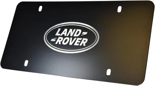 Placa de matrícula genuina Land Rover - Acabado negro mate