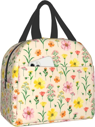 Miniatura 17 de Nerxy Lonchera a cuadros de búfalo azul, moderna, 8 x 5 x 8.5 pulgadas, suave bolsa de almuerzo para mujeres, niños, adultos, trabajo, escuela