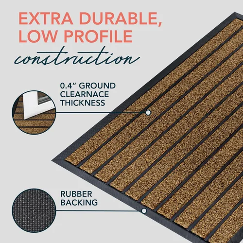 Miniatura 4 de ubdyo Alfombra Extra Duradera para Puerta - Alfombras de Bienvenida para Exterior Antideslizante - Alfombra Antideslizante para Entrada Marrón