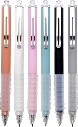 Miniatura 9 de Linbsunne Bolígrafos de punta media de 0.039 in de tinta negra con agarre súper suave para hombres y mujeres, bolígrafos retráctiles de oficina 12