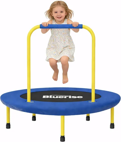 Bluerise - Cama elástica de 3 pies para niños, para jugar en interiores, fácil de instalar, cama elástica recreativa para bebés