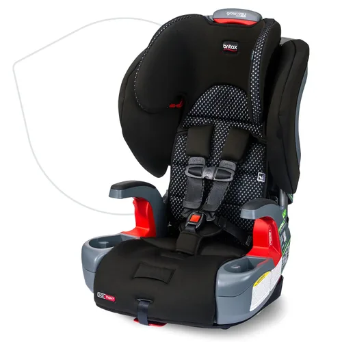 Miniatura 11 de Britax Grow with You ClickTight Asiento de Coche Arnés-2-Elevador, Elevador de Respaldo Alto 2-en-1, Contorno Negro