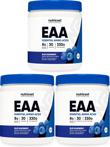 Miniatura 14 de Nutricost EAA Polvo 30 porciones (frambuesa azul) - Aminoácidos esenciales - Sin OMG, sin gluten, apto para vegetarianos