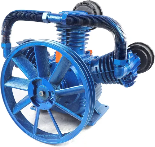 Miniatura 3 de LOYALHEARTDY Cabezal de bomba de compresor de aire 7.5KW 10HP 175PSI doble cilindro V estilo compresor de aire reemplazo de la bomba, cilindro