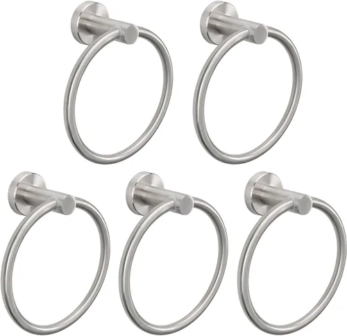 Miniatura 22 de NearMoon Anillo de Toalla de Baño, Accesorios de Ferretería de Baño - Soporte de Toalla de Mano de Acero Inoxidable Engrosado para Baño, Colgador