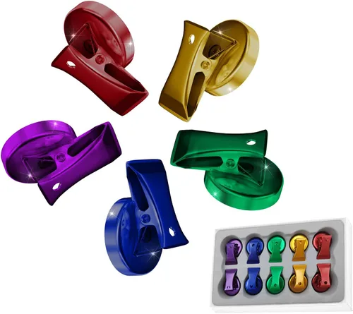 Miniatura 10 de 10 unidades de clips magnéticos de alta resistencia, clips metálicos premium de 35 mm de diámetro para refrigerador con almohadillas antiarañazos