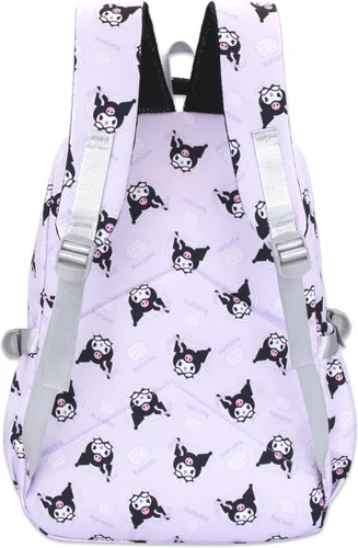 Miniatura 4 de Roffatide Anime Kuromi - Mochila casual de gran capacidad con estampado de anime para portátil, mochila para viajes, senderismo, mochila