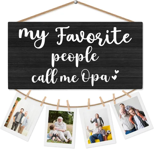 Miniatura 8 de Mejor Regalo para Abuelito Marco Negro para Fotos Soporte para Fotos para Pared, Regalos de Cumpleaños para Papá Abuelo, Regalo de Gracias