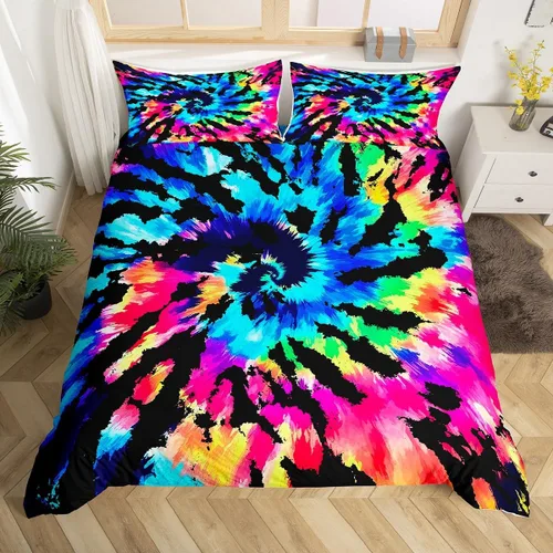 Miniatura 33 de Erosebridal Juego de ropa de cama con diseño de árbol de la vida, tamaño Queen para niños y niñas, diseño bohemio exótico de mariposa, funda