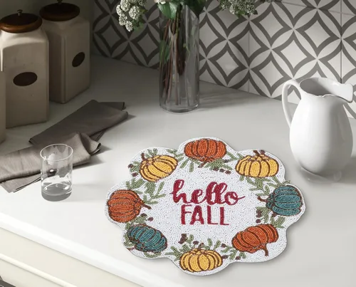 Miniatura 7 de Cargador Redondo con Cuentas de 13", Blanco, Mantel Decorativo para Mesa de Comedor, Cargador Brillante para Fiestas y Navidad, Decoración de Mesa