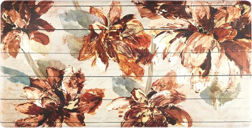 J&V TEXTILES Tapete de cocina antifatiga para piso, alfombra corredor de cocina acolchada con temática en relieve, antideslizante, fácil de limpiar,