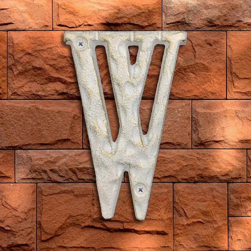 Miniatura 19 de Números de dirección de casa de 5 pulgadas de alto, número único de buzón de metal de hierro fundido, letras para puerta exterior o delantera, Letra