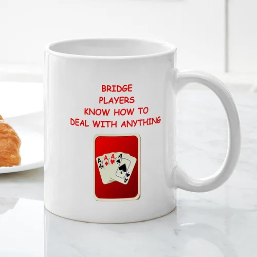 Miniatura 5 de CafePress A Funny Bridge Joke On Gifts And T Shirts. Tazas Taza de café de cerámica de 11 oz (11.0 fl oz)