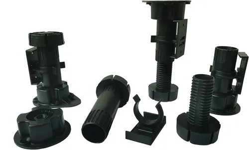 Miniatura 3 de Patas niveladoras negras para muebles o gabinetes, soporta 330 libras por pata, se ajusta de 3 7/8 pulgadas a 5 3/8 pulgadas, paquete de 12